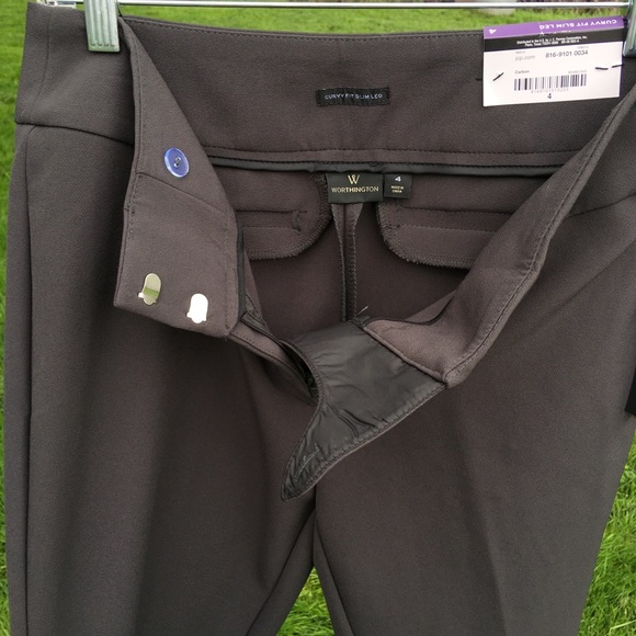 Worthington Curvy Fit Slim Leg Pants - Picture 3 of 7